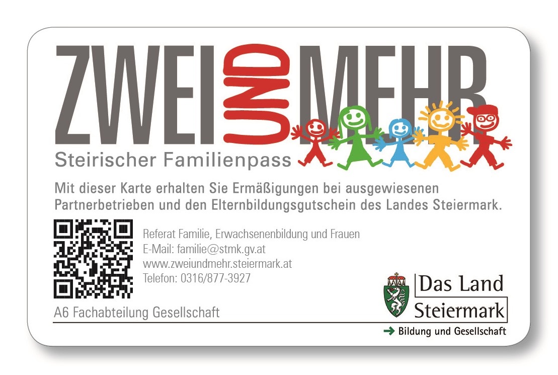 Steirischer Familienpass © Land Steiermark Steirischer Familienpass © Land Steiermark