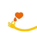 Symbolbild in Form von einer gezeichneten Hand mit einer Tränke und einem Herzen Symbolbild in Form von einer gezeichneten Hand mit einer Tränke und einem Herzen