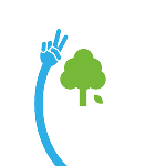 Symbolbild in Form von einer gezeichneten Hand und einem Baum