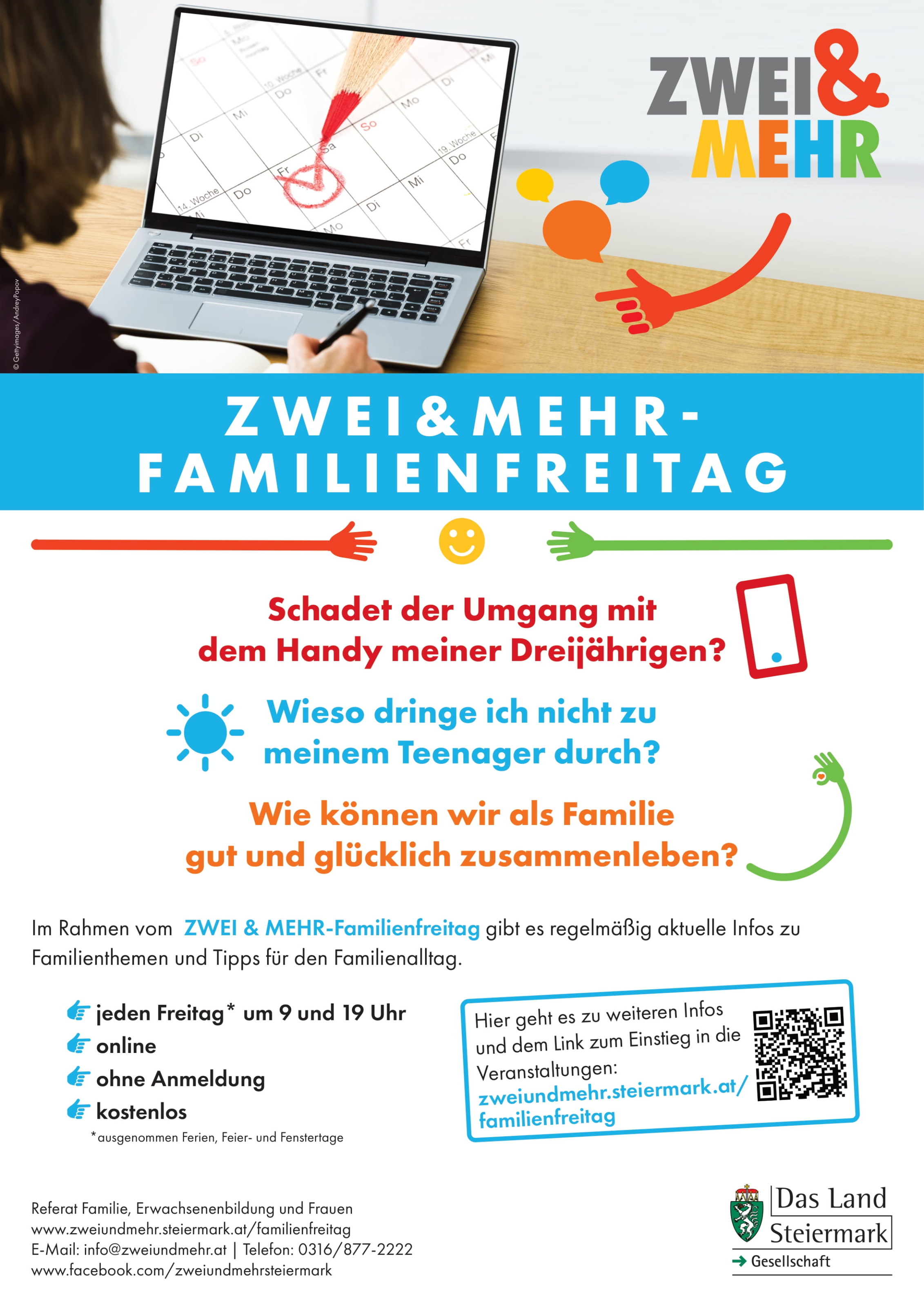 Informationen zum ZWEI & MEHR-Familienfreitag. Diese finden sich auch auf der verlinkten Webside. 
