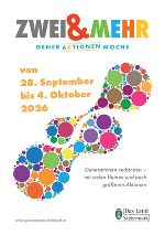 Seite 1 vom Infoflyer mit Logo und Datum