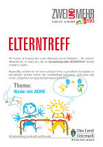 ELTERNTREFF: Aufmerksamkeitsdefizit-/Hyperaktivitätsstörung ADHS