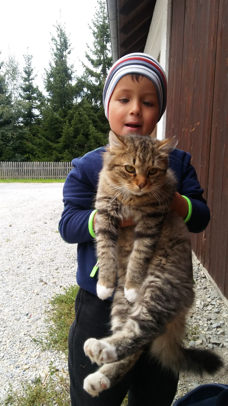 Michael mit seiner Katze Socke