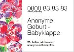 Broschüre Anonyme Geburt Caritas