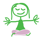 Zeichnung einer Frau in Yoga-Position