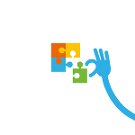 Symbolbild in Form einer gezeichneten Hand und Puzzleteilen